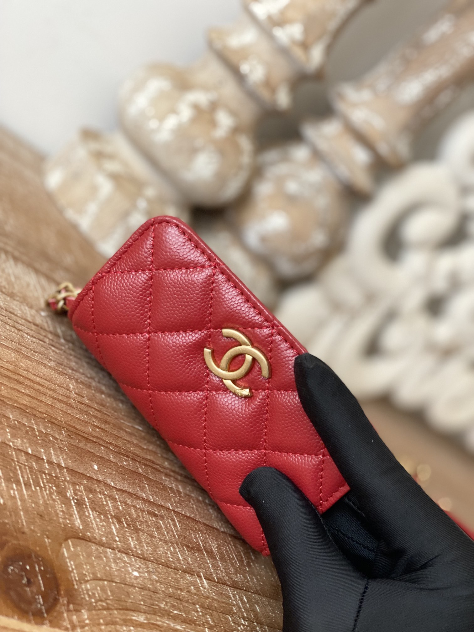 Chanel Clutch With Chain Red For Women, Women’s Bags 4.8in/12.3cm