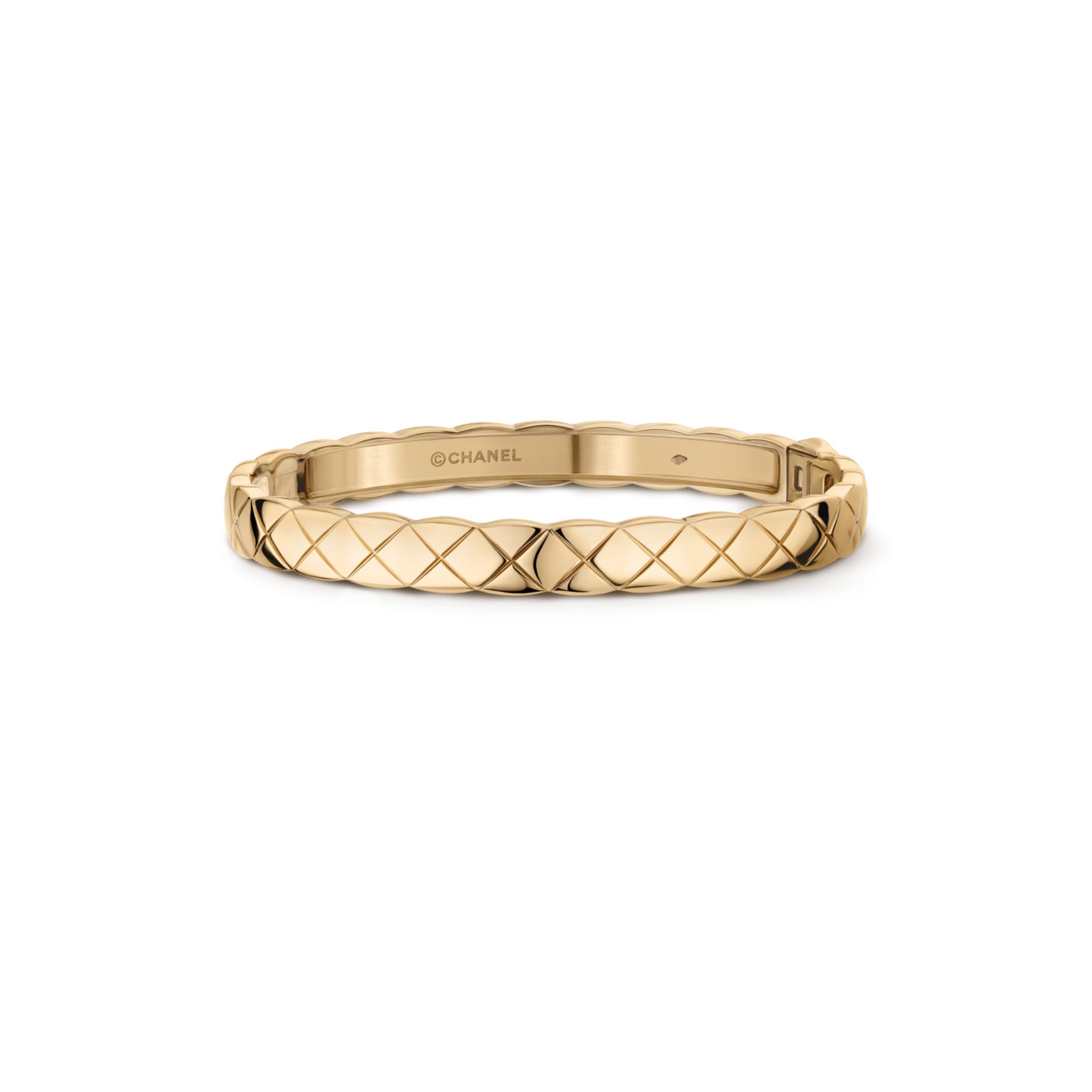 Chanel Coco Crush Bracelet Beige Gold For Women J11333