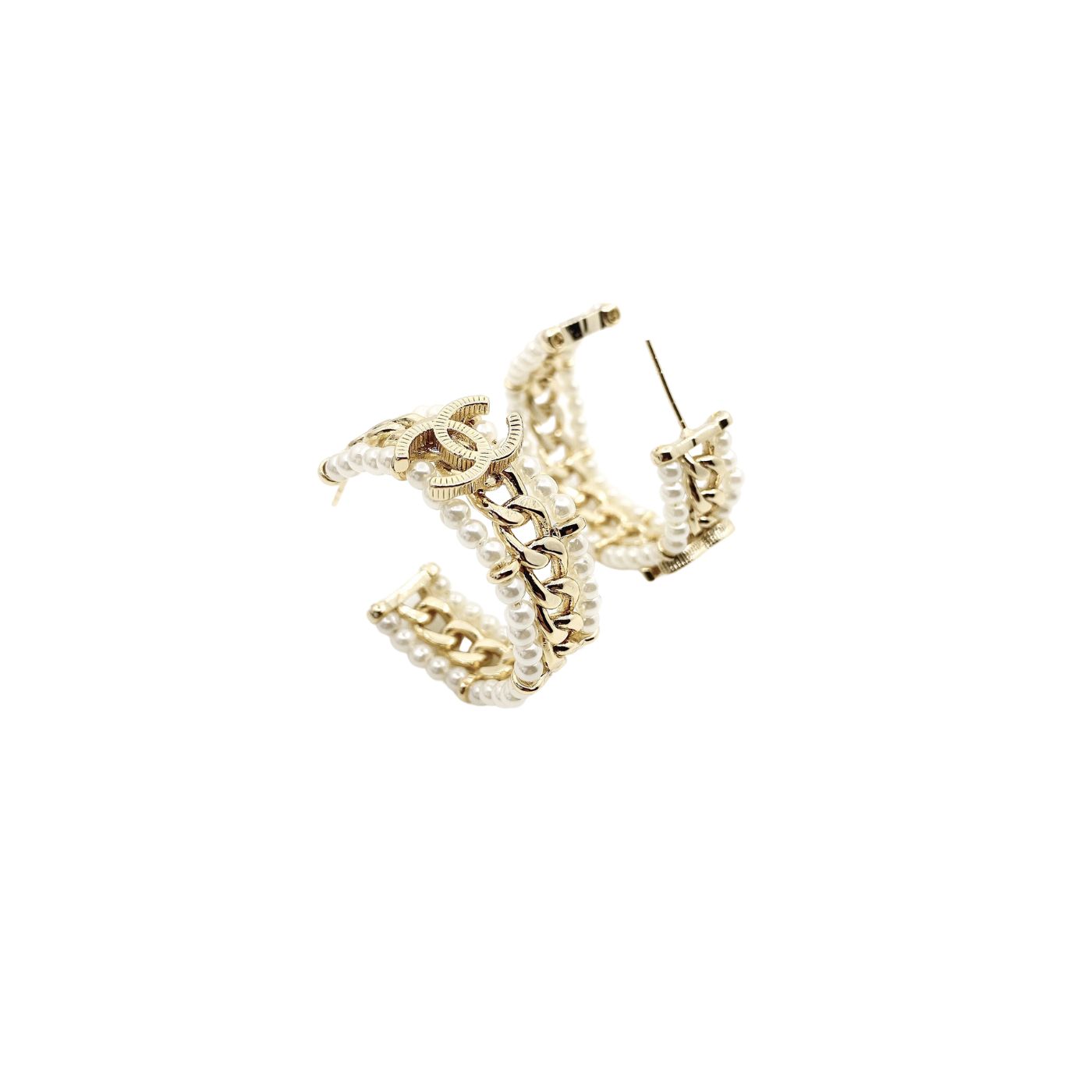 Chanel Coco Crush Earrings Gold Tone For Women
