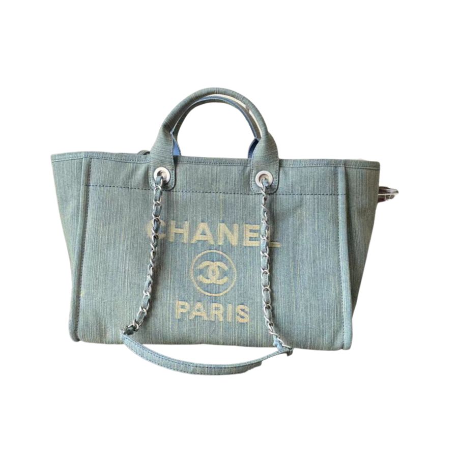 Chanel Deauville Tote Blue For Women 38cm / 14.9in