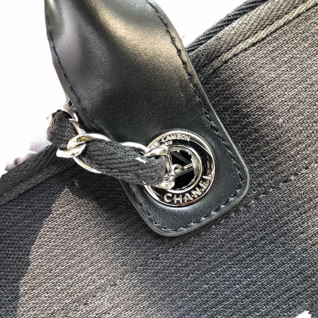 Chanel Deauville Tote Canvas Bag Black For Women, Women’s Handbags, Shoulder Bags 15in/38cm