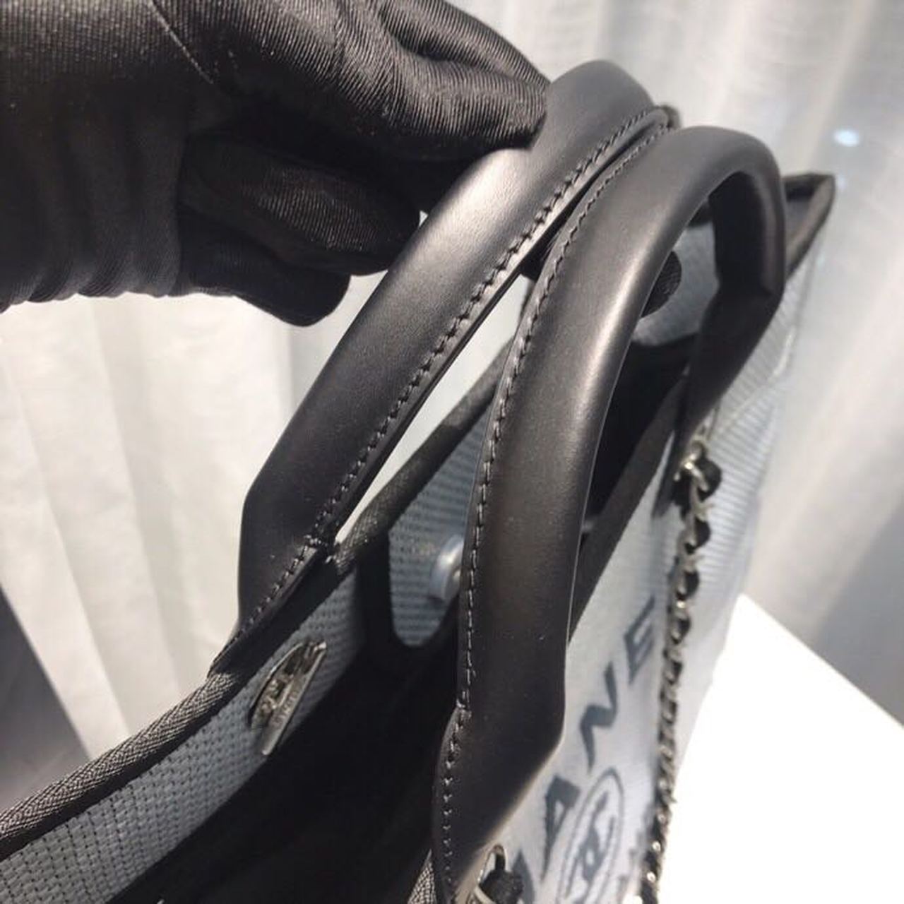 Chanel Deauville Tote Canvas Bag Light Grey For Women, Women’s Handbags, Shoulder Bags 15in/38cm