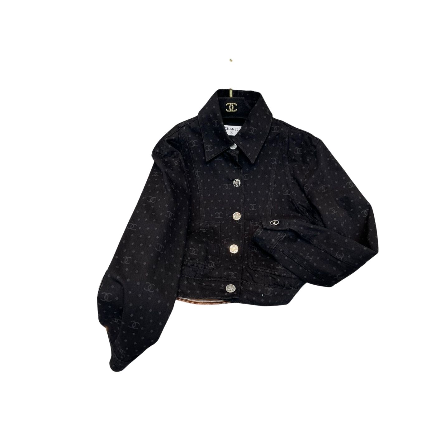 Chanel Denim Jacket Black For Women