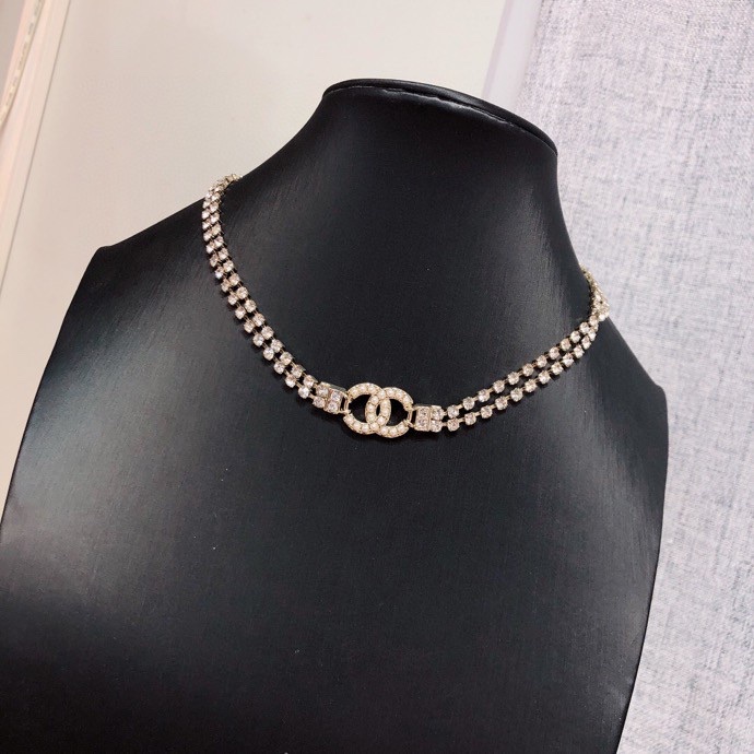 Chanel Diamond Necklace Gold For Women