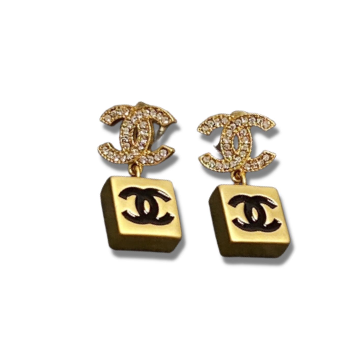 Chanel Double C Earrings Gold For Women