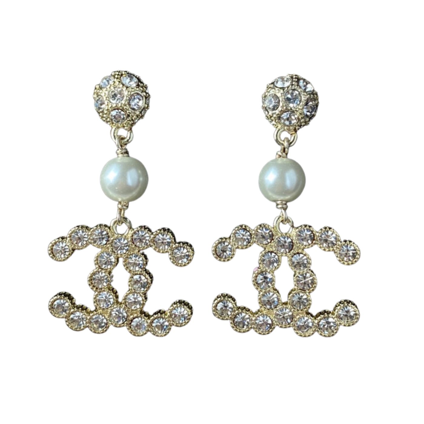 Chanel Double C Earrings Gold For Women
