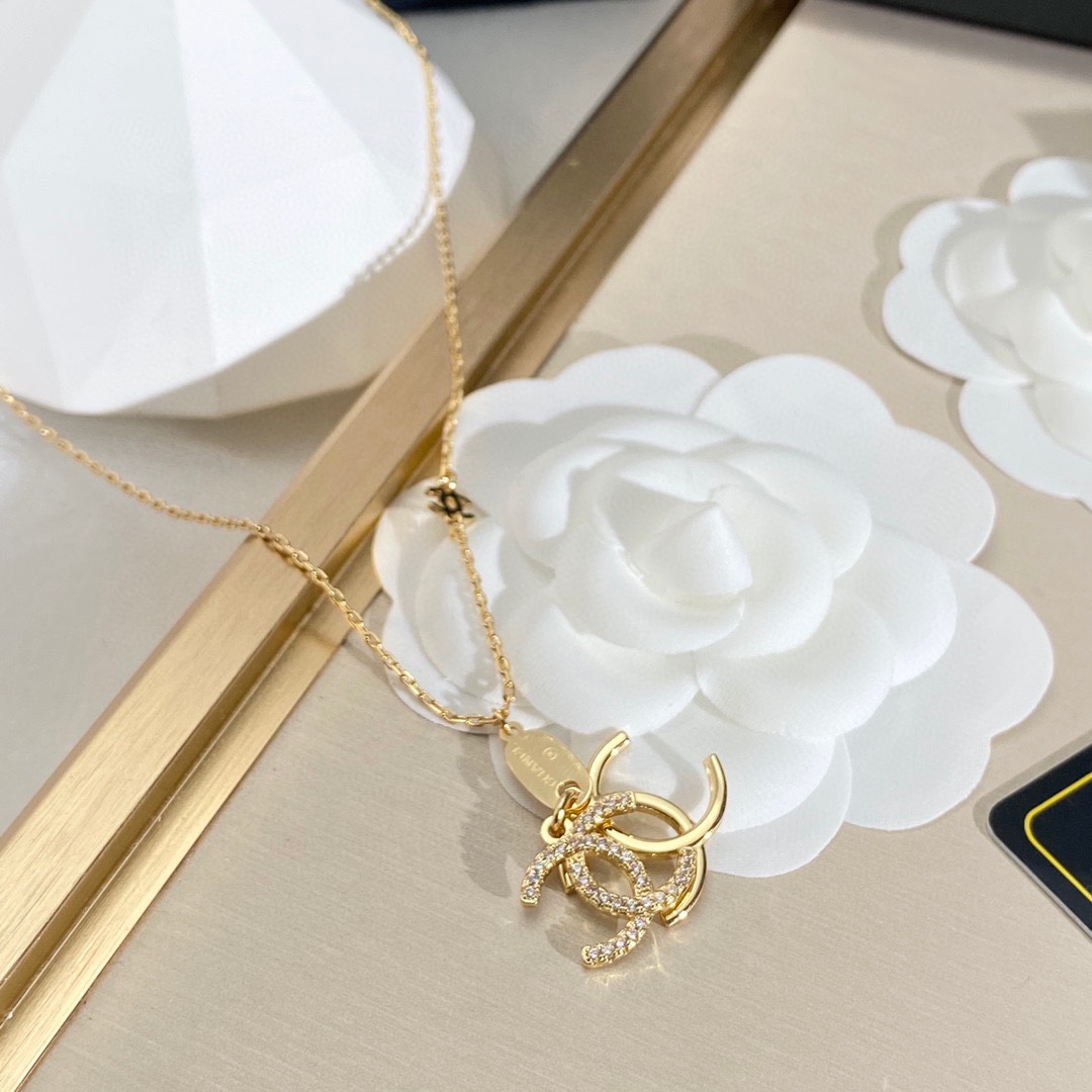 Chanel Double C Necklace Gold For Women