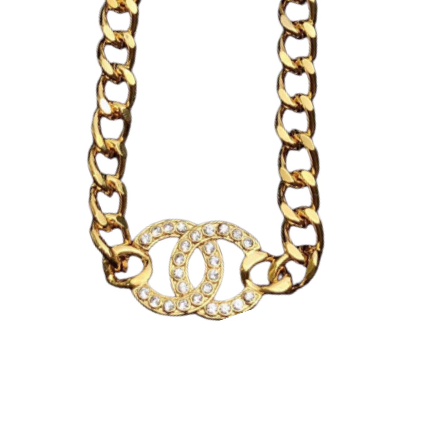 Chanel Double C Necklace Gold For Women