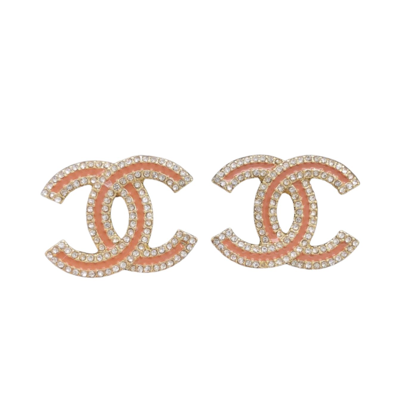 Chanel Drop Oil Earrings Orange For Women