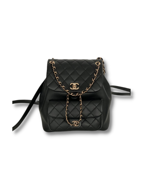 Chanel Duma Backpack Black For Women 9.1in/23cm