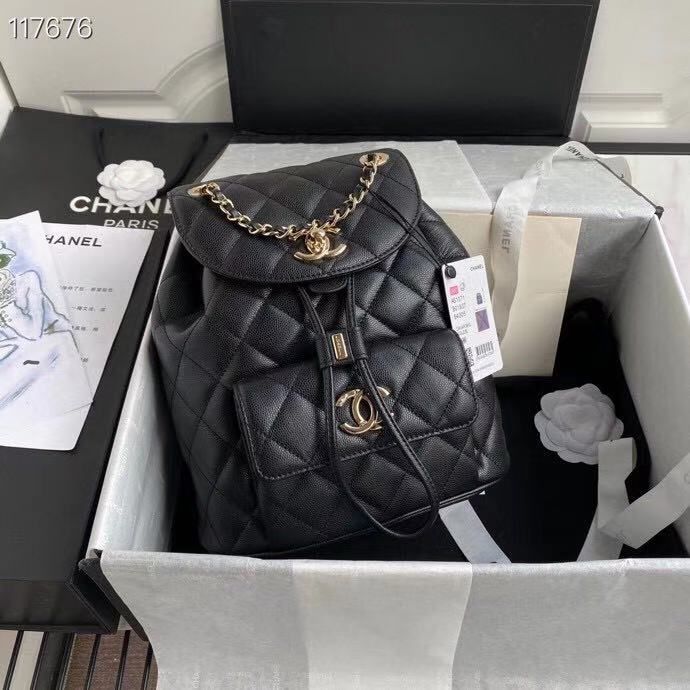 Chanel Duma Backpack Gold Toned Hardware Black For Women, Women’s Bags, Shoulder Bags 9.4in/24cm