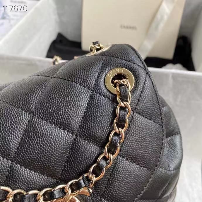 Chanel Duma Backpack Gold Toned Hardware Black For Women, Women’s Bags, Shoulder Bags 9.4in/24cm