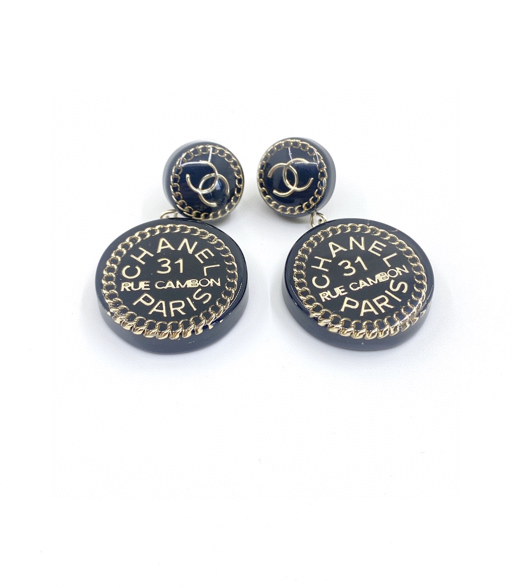 Chanel Earrings Black For Women