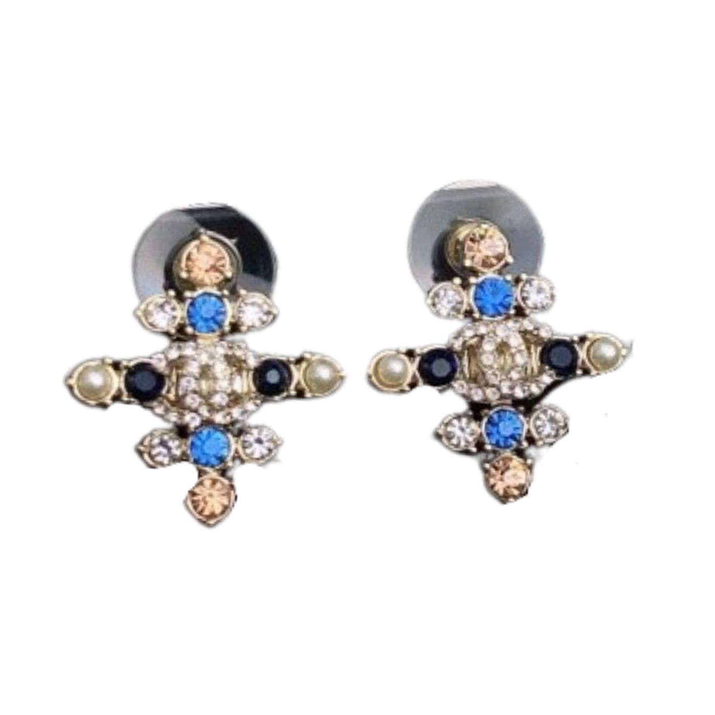 Chanel Earrings Blue For Women