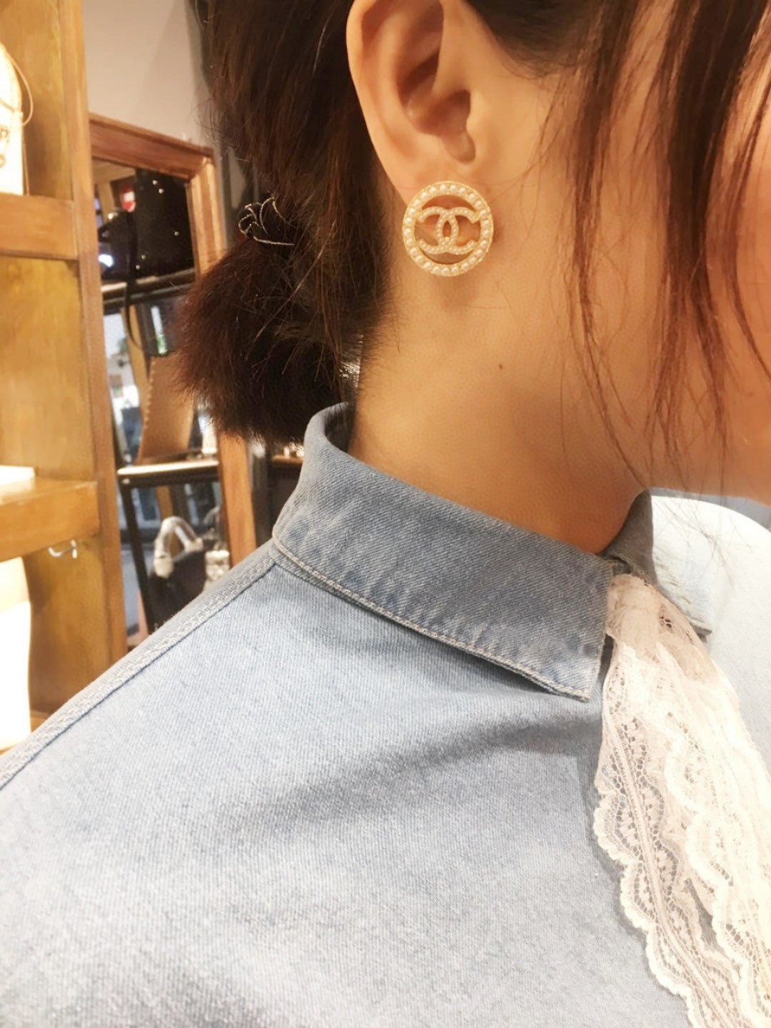 Chanel Earrings Gold For Women