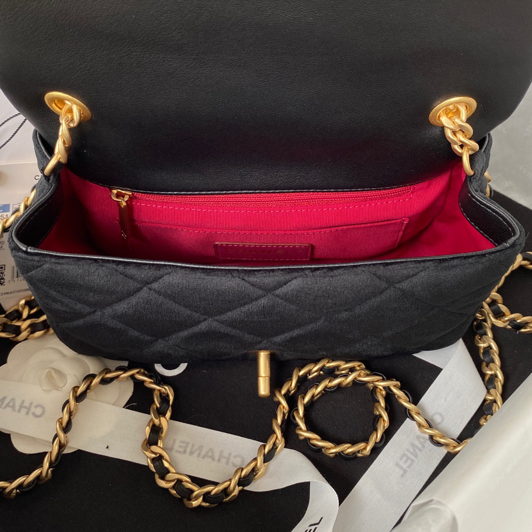 Chanel Flap Bag Gold Hardware Black For Women, Women’s Handbags, Shoulder Bags 9.4in/24cm