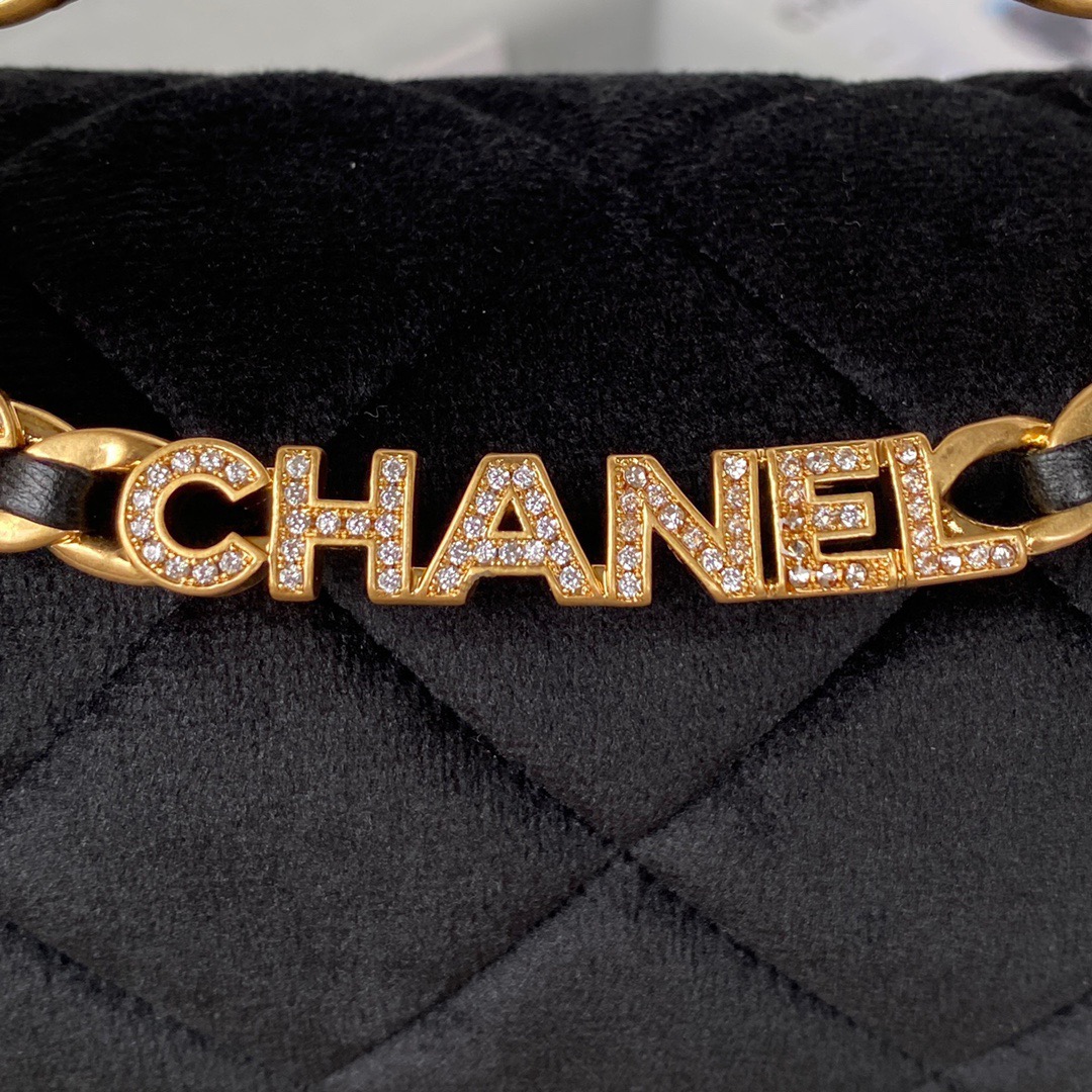 Chanel Flap Bag Gold Hardware Black For Women, Women’s Handbags, Shoulder Bags 9.4in/24cm