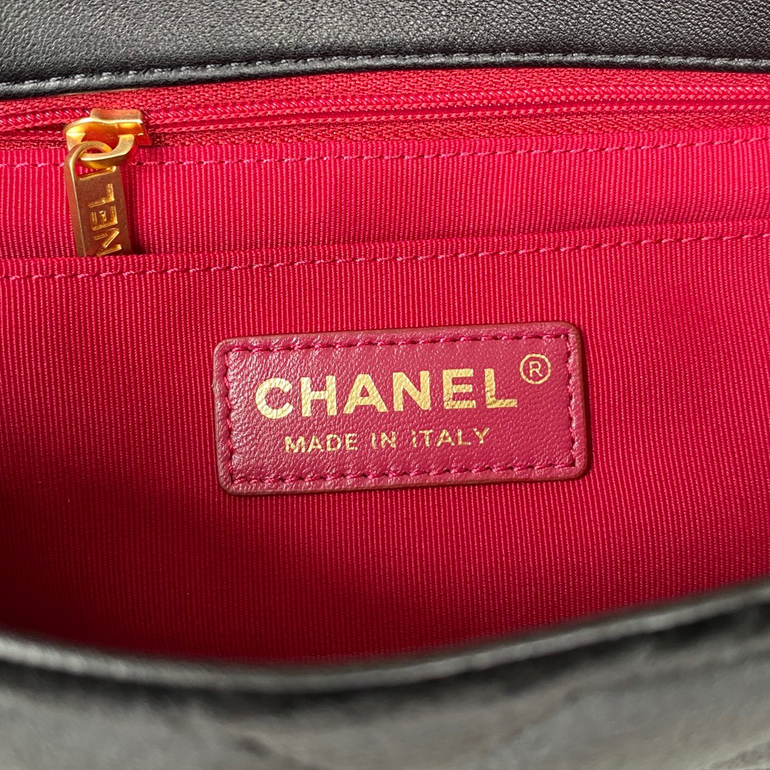 Chanel Flap Bag Gold Hardware Black For Women, Women’s Handbags, Shoulder Bags 9.4in/24cm