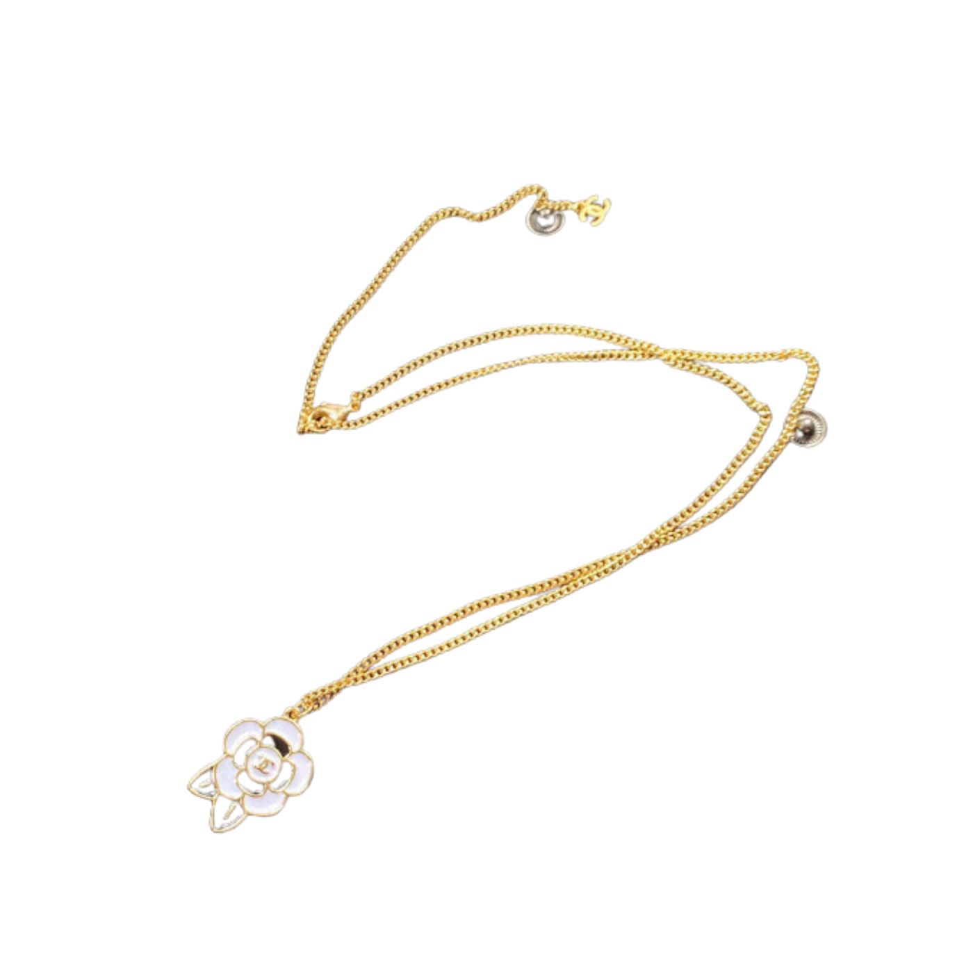 Chanel Flower Necklace White For Women