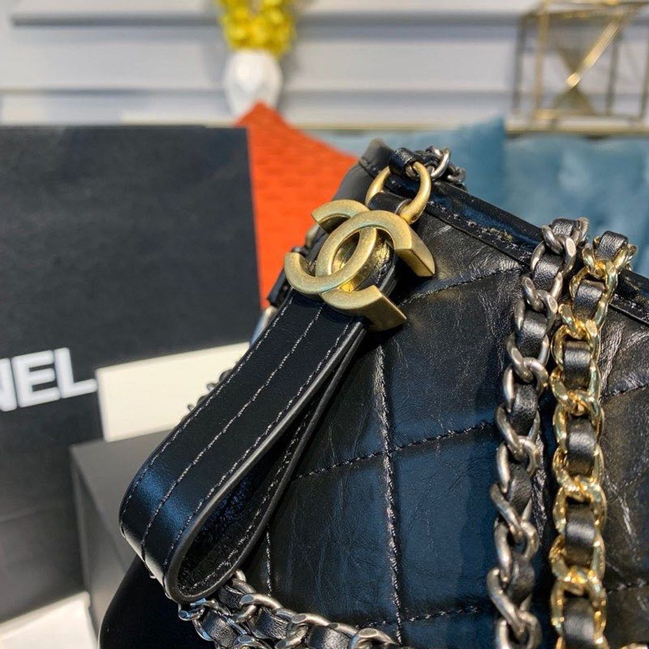 Chanel Gabrielle Hobo Handbag Black For Women, Women’s Bags, Shoulder And Crossbody Bags 7.8in/20cm AS1582 94305