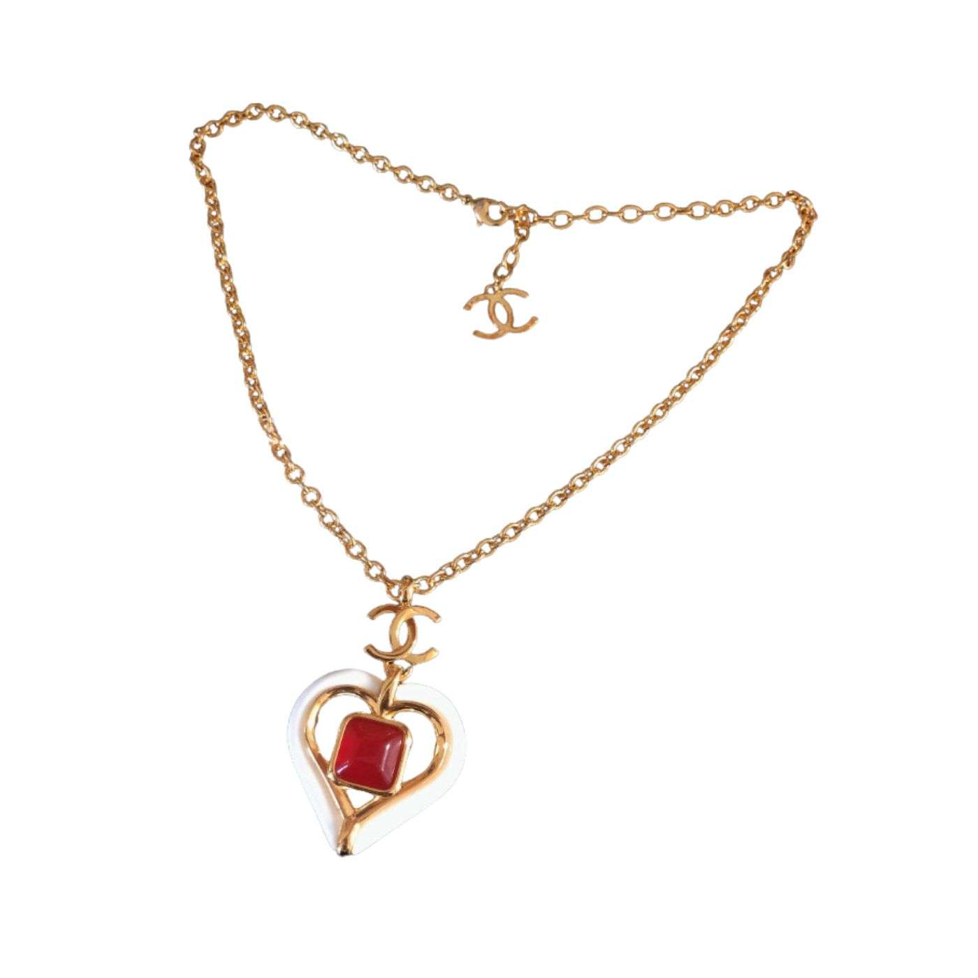 Chanel Heart Necklaces Gold For Women
