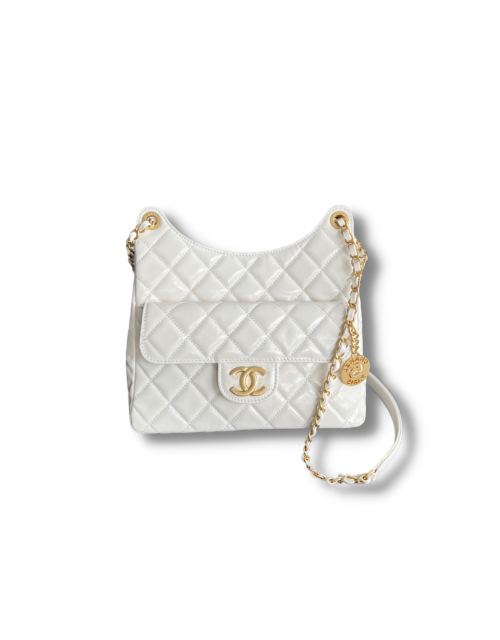 Chanel Hobo Handbag White For Women 9in/23cm