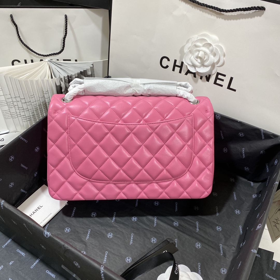 Chanel Large Classic Handbag Gold Hardware Pink For Women, Women’s Handbags, Shoulder Bags 11.8in/30cm