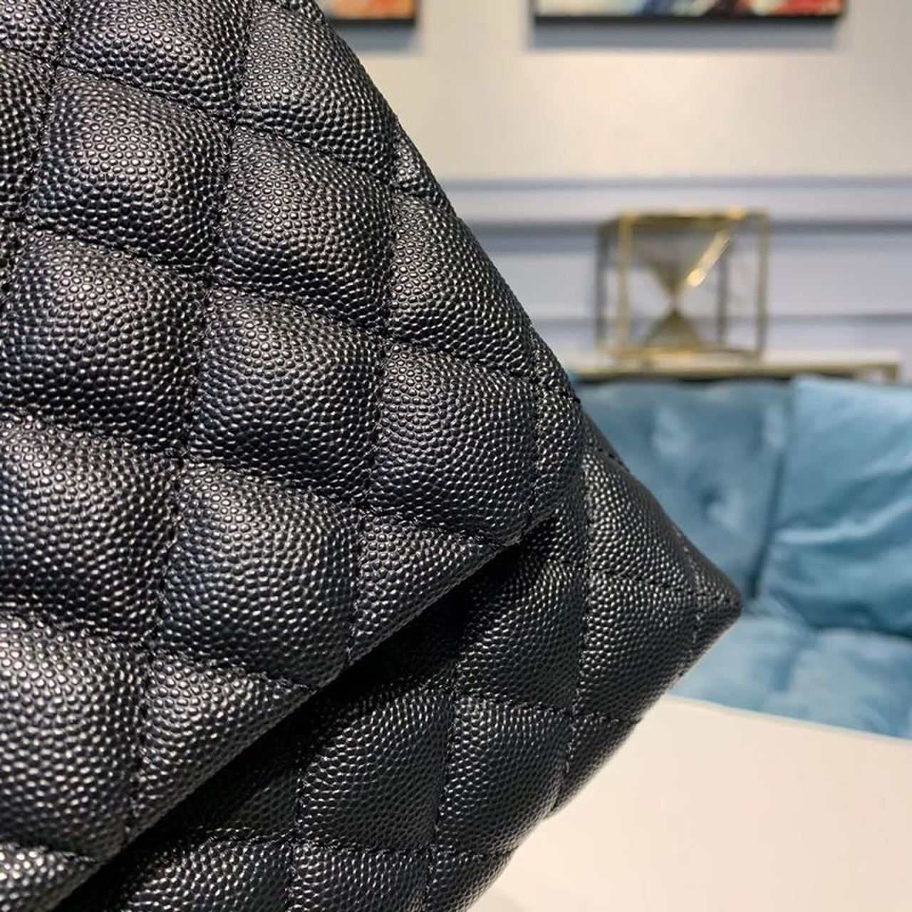 Chanel Large Flap Bag With Top Handle Black For Women, Women’s Handbags, Shoulder And Crossbody Bags 11in/28cm