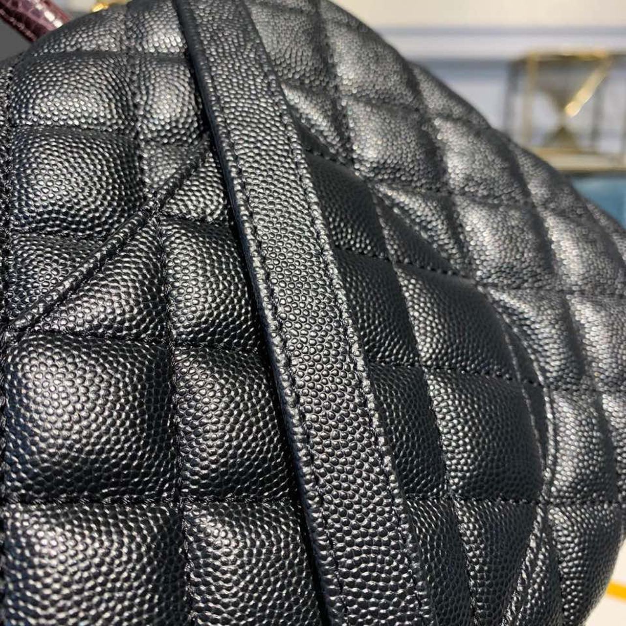 Chanel Large Flap Bag With Top Handle Black For Women, Women’s Handbags, Shoulder And Crossbody Bags 11in/28cm