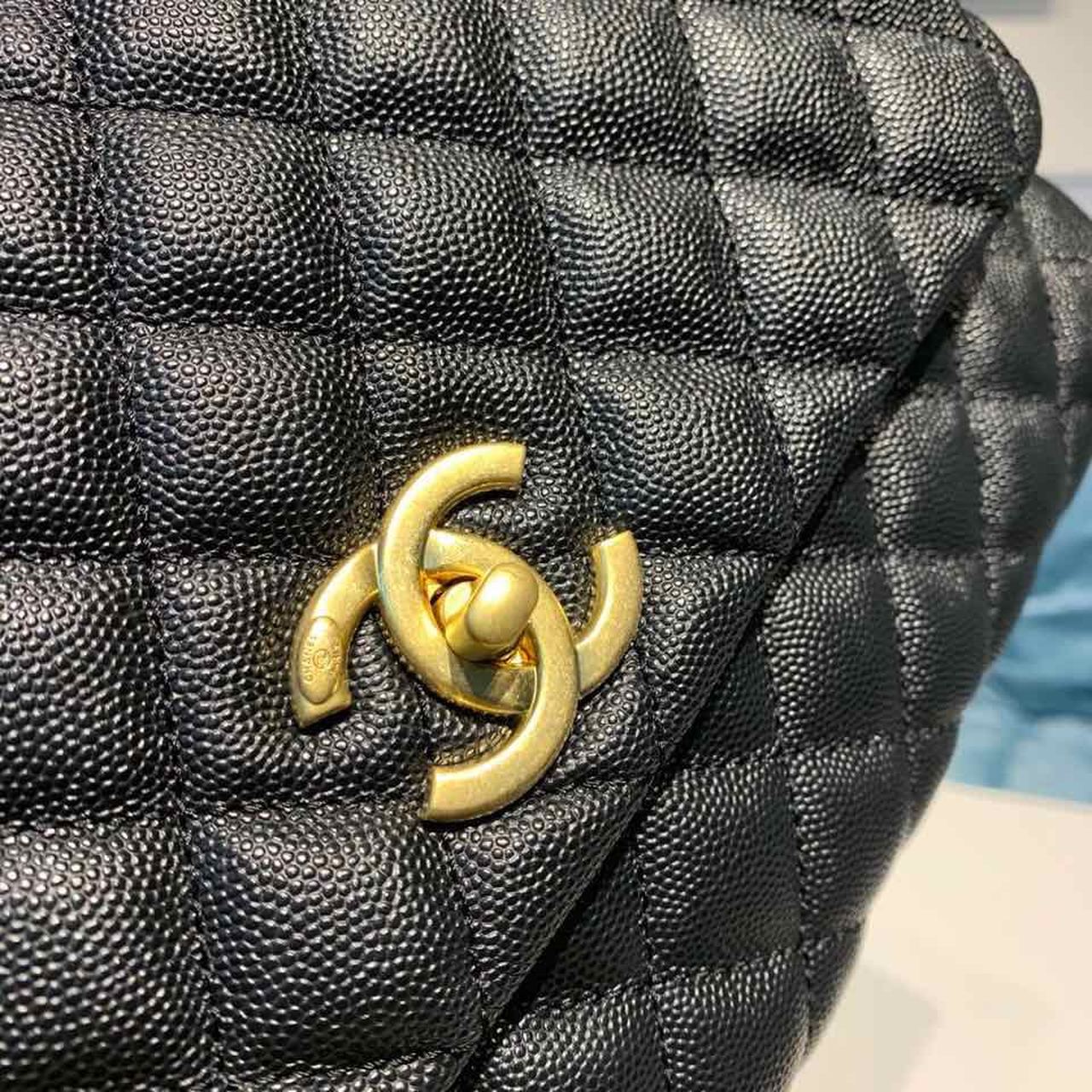 Chanel Large Flap Bag With Top Handle Black For Women, Women’s Handbags, Shoulder And Crossbody Bags 11in/28cm