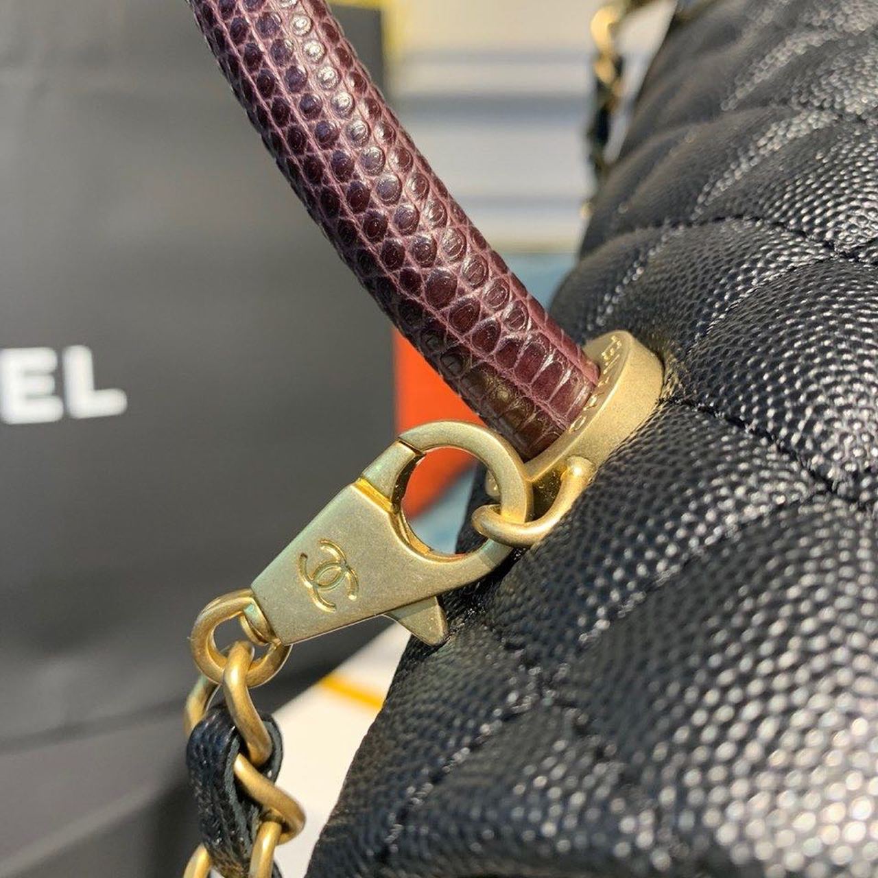 Chanel Large Flap Bag With Top Handle Black For Women, Women’s Handbags, Shoulder And Crossbody Bags 11in/28cm