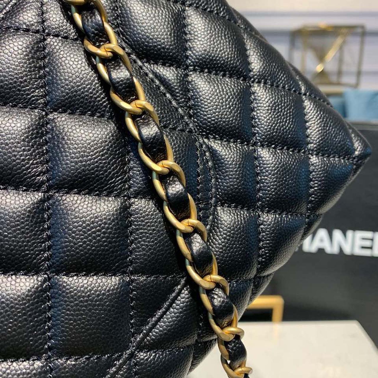 Chanel Large Flap Bag With Top Handle Black For Women, Women’s Handbags, Shoulder And Crossbody Bags 11in/28cm