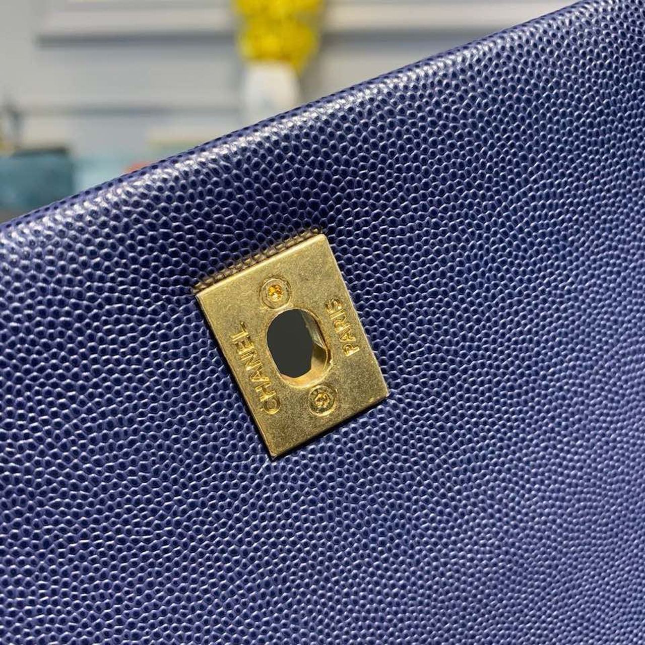 Chanel Large Flap Bag With Top Handle Blue For Women, Women’s Handbags, Shoulder And Crossbody Bags 11in/28cm