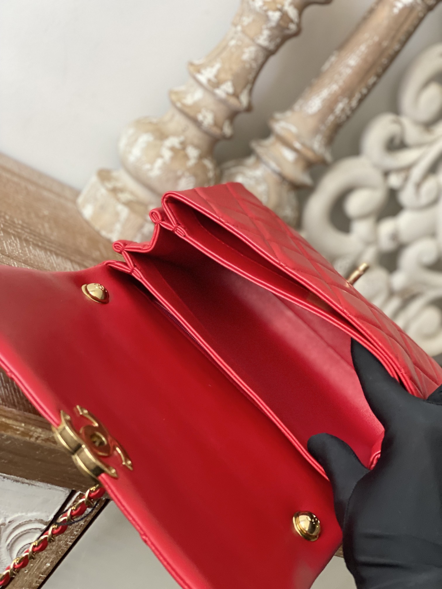 Chanel Large Flap Red Bag For Women 23cm/9in