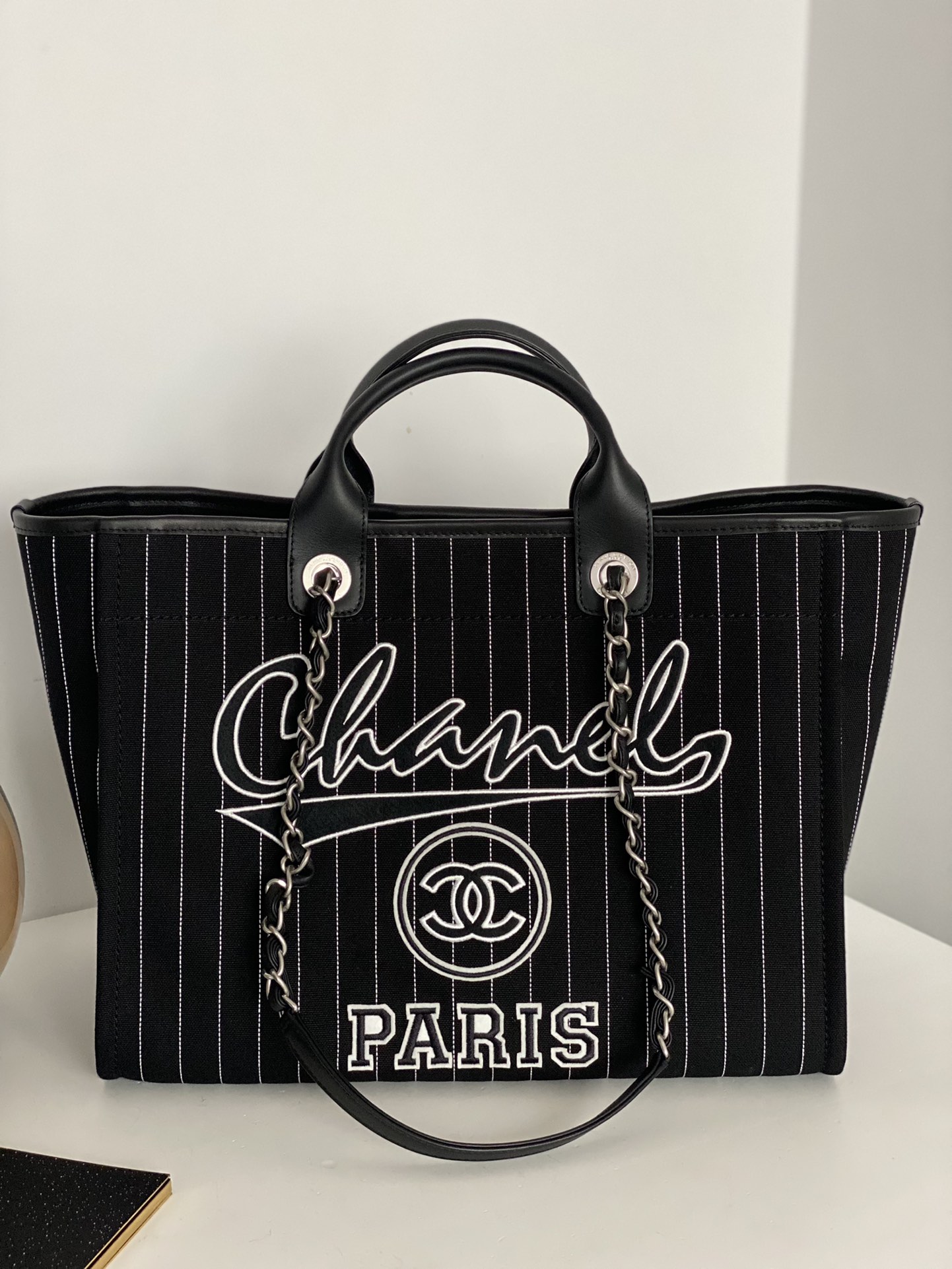 Chanel Large Shopping Bag Black For Women 19.5 in / 50 cm NN102