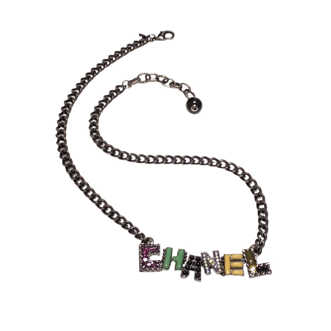 Chanel Letter Necklace Black For Women
