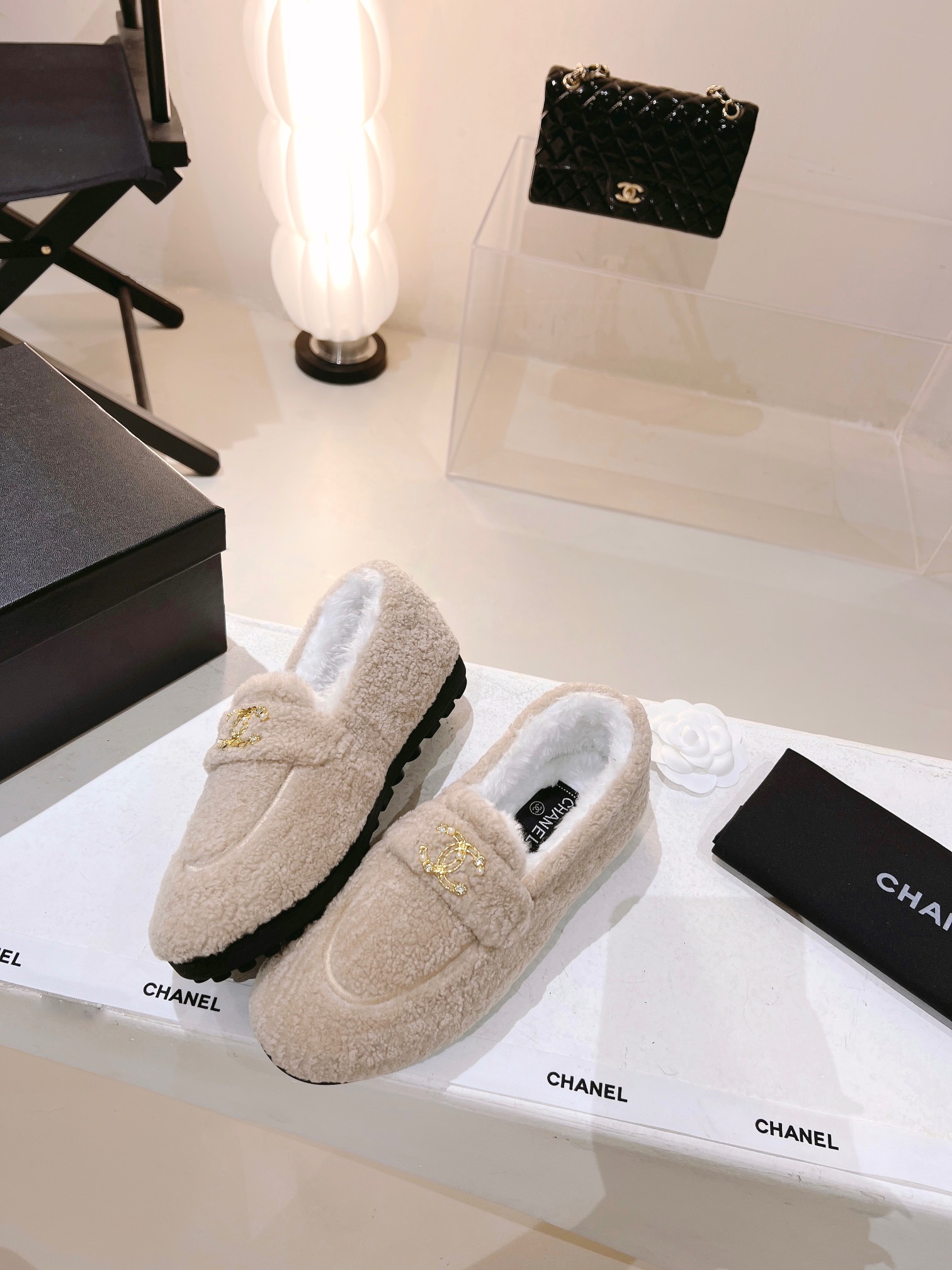 Chanel Loafers Beige For Women