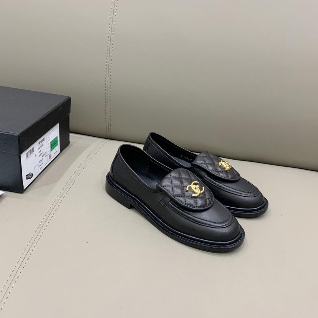 Chanel Loafers Black For Women, Women’s Shoes G36646