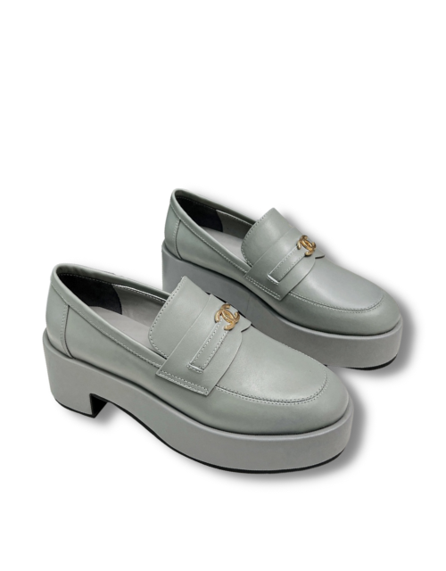 Chanel Loafers Grey For Women