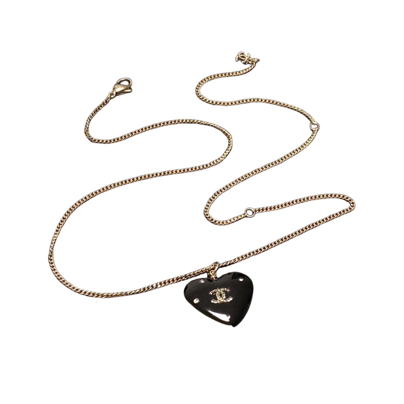 Chanel Love Necklace Black For Women