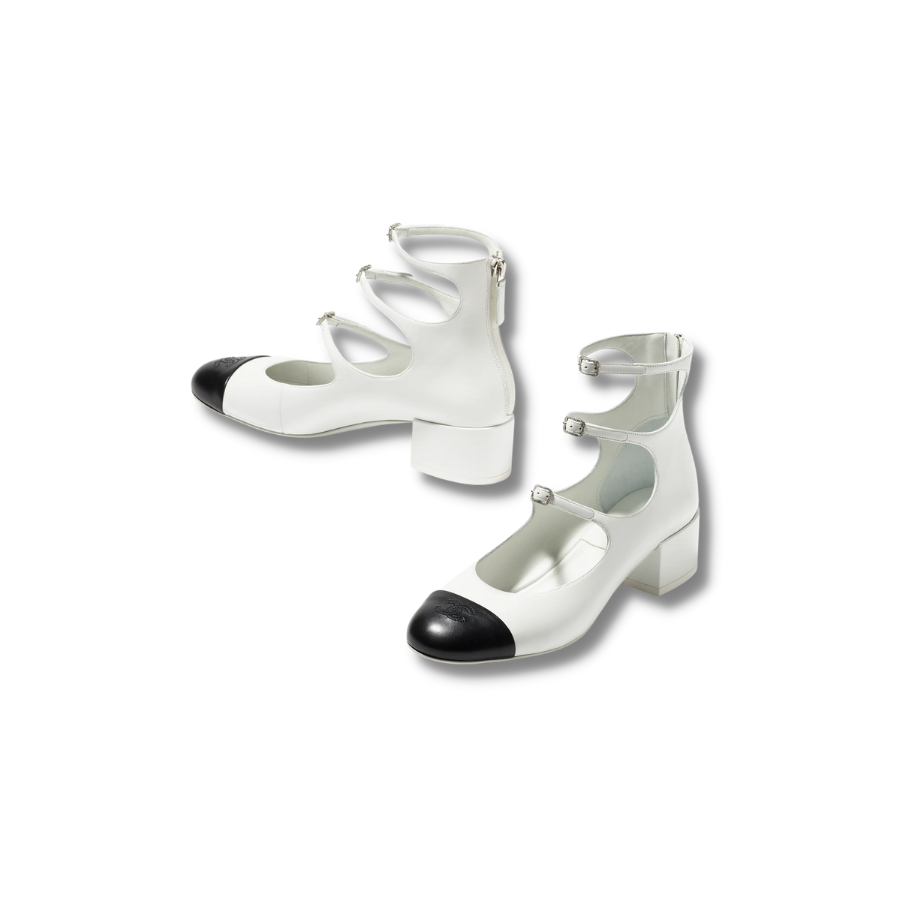 Chanel Mary Janes White For Women – G39515 Y56416 K5471