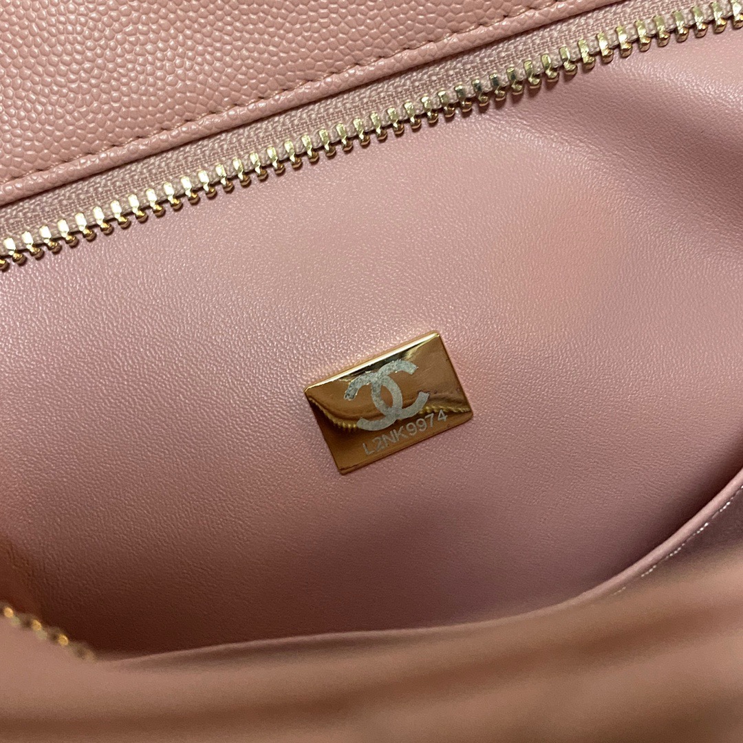 Chanel Medallion Tote Gold Hardware Caviar Pink For Women, Women’s Handbags, Shoulder Bags 15.6in/32cm 