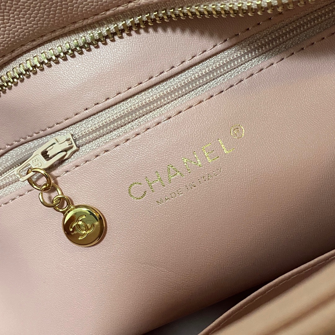 Chanel Medallion Tote Gold Hardware Caviar Pink For Women, Women’s Handbags, Shoulder Bags 15.6in/32cm 