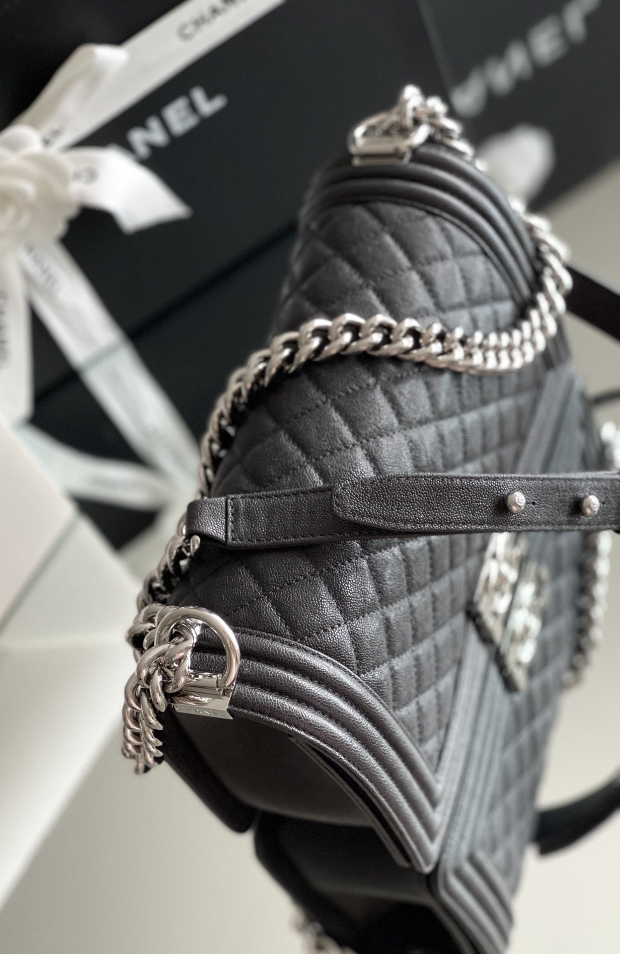 Chanel Medium Classic Flap Bag 25cm Black For Women