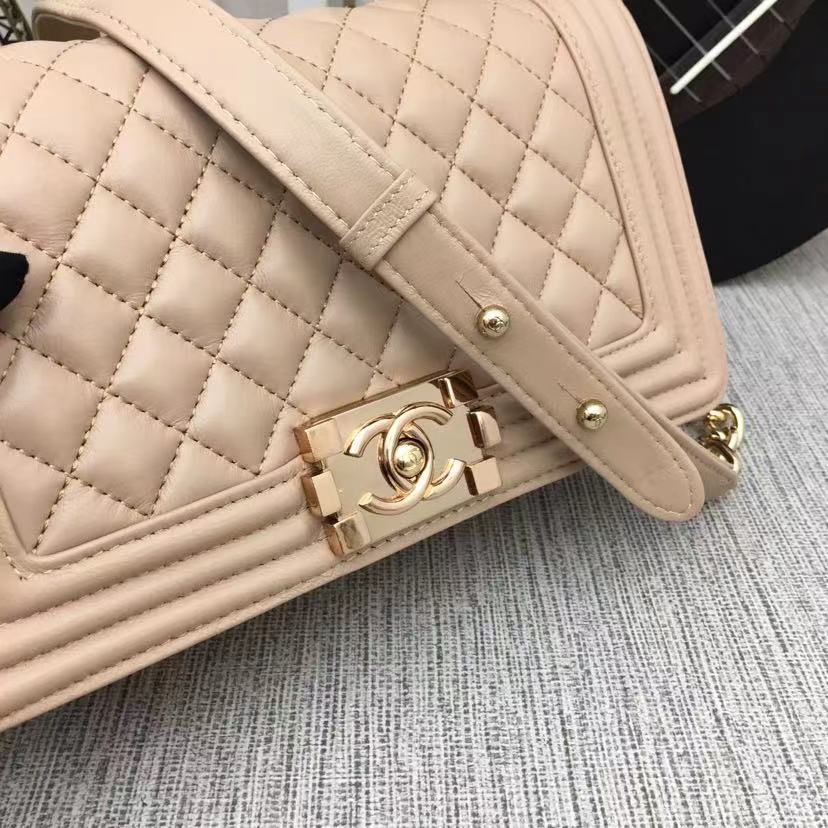 Chanel Medium Classic Handbag Yellowish Brown For Women, Women’s HandBag, Shoulder And Crossbody Bags 9.8in/25cm
