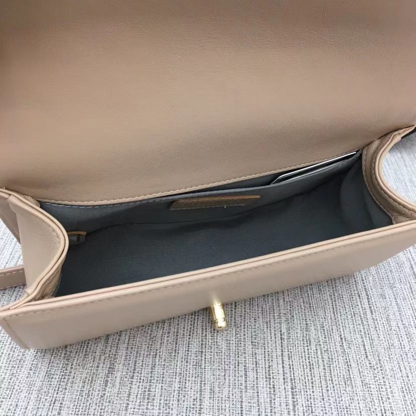 Chanel Medium Classic Handbag Yellowish Brown For Women, Women’s HandBag, Shoulder And Crossbody Bags 9.8in/25cm