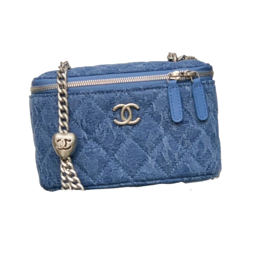 Chanel Medium Vanity Bag Blue For Women 17cm / 6.7in