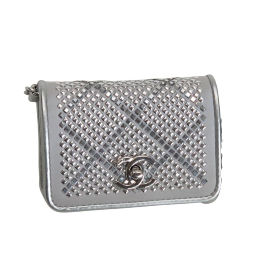 Chanel Metallic Mini Flap Bag Silver For Women 16.7cm / 6.6in