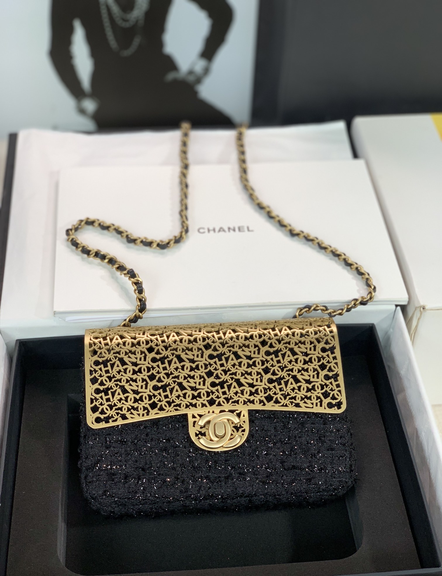 Chanel Mini Evening Bag Light Pink/Pink/Balck For Women 4.7 in / 12 cm  AS3526 NL020