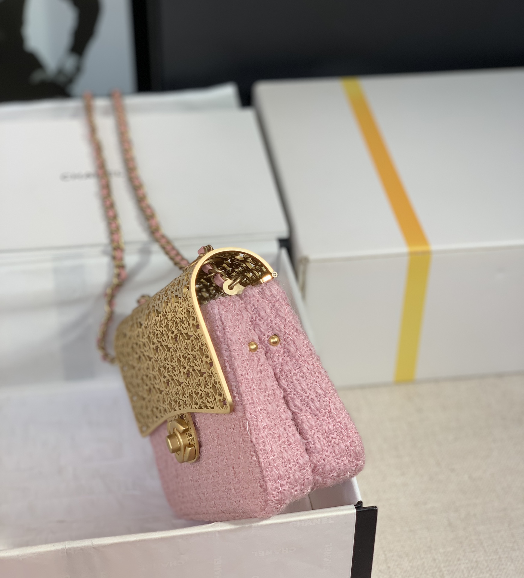 Chanel Mini Evening Bag Light Pink/Pink/Balck For Women 4.7 in / 12 cm  AS3526 NL020